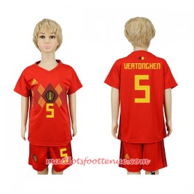Maillot/Tenue Belgique Vertonghen 5 Enfant Domicile Coupe du monde 2018
